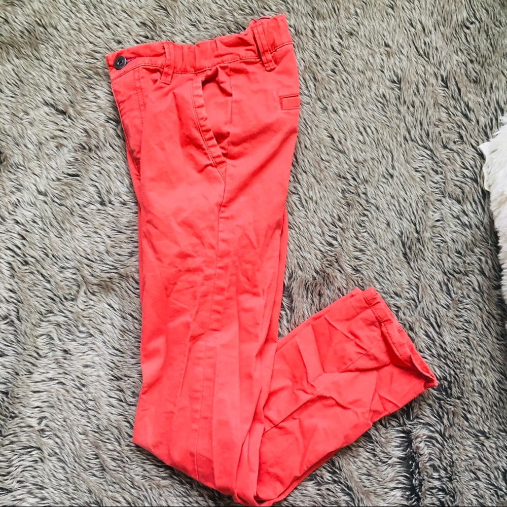 GAP KID boy’s coral color khaki skinny stretch pant size 10 regular